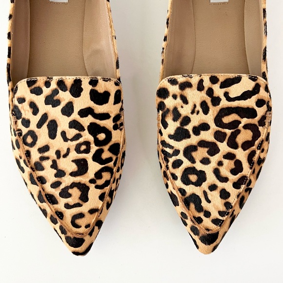 STEVE MADDEN | Featherl Leopard Print Fur Pointed Flats - Picture 3 of 15